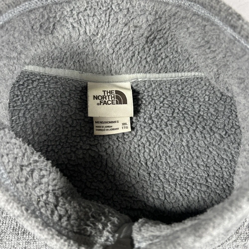 The North Face Pullover Sweater Men's XXL Gray 1/2 Zip Soft Fleece Lined Outdoor